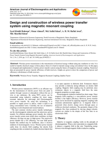 Wireless Power Transfer System Using Magnetic Resonant Coupling