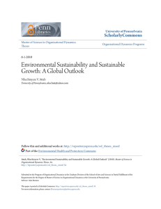 Environmental Sustainability and Sustainable Growth: A Global