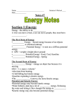 Section 1:Energy