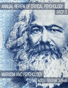 ANNUAL REVIEW OF CRITICAL PSYCHOLOGY MARXISM AND