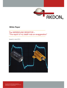 The Wirebound Resistor - Riedon