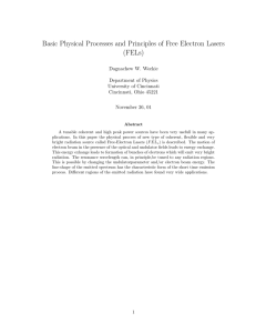 Basic Physical Processes and Principles of Free Electron Lasers