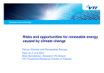 Risks and opportunities for renewable energy caused by climate