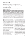 Distal movement of maxillary molars in nongrowing patients with the