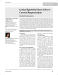 Limbal Epithelial Stem Cells in Corneal Regeneration