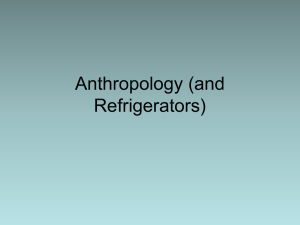 Anthropology (and Refrigerators)