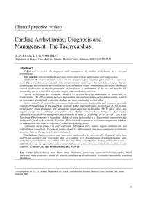 Cardiac Arrhythmias: Diagnosis and Management. The Tachycardias