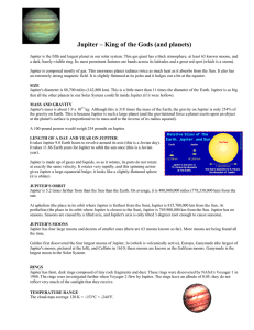 Jupiter – King of the Gods (and planets)