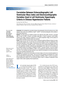 Correlation Between Echocardiographic Left Ventricular Mass Index