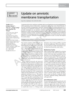 Update on amniotic membrane transplantation