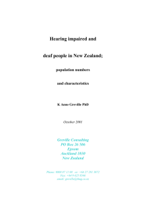 Hearing impaired and deaf people in New Zealand