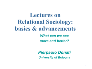 Lectures on Relational Sociology - Relational Studies in Sociology