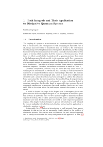 1 Path Integrals and Their Application to Dissipative Quantum Systems