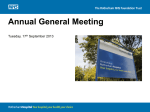 Annual General Meeting 2013 - Rotherham NHS Foundation Trust