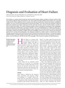 Diagnosis and Evaluation of Heart Failure