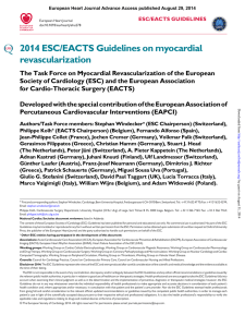2014 ESC/EACTS Guidelines on myocardial revascularization