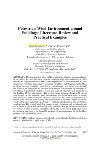 Pedestrian Wind Environment around Buildings: Literature Review