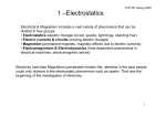 1 –Electrostatics