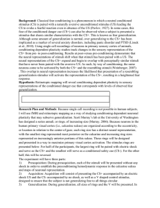 Background: Classical fear conditioning is a phenomenon in which