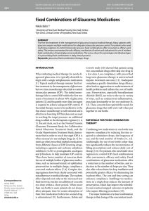 Fixed Combinations of Glaucoma Medications