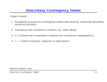 Describing Contingency tables