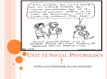 Unit 14 Social Psychology