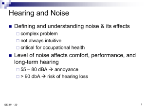 Chapter 24 Hearing and Noise