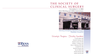 THE SOCIETY OF CLINICAL SURGERY