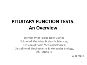 PITUITARY FUNCTION TESTS: An Overview