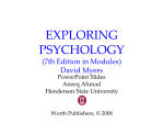 EXPLORING PSYCHOLOGY (7th Edition in