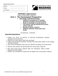 Handout/Worksheet MADANIA (High School) Grade 10 Worksheet 5