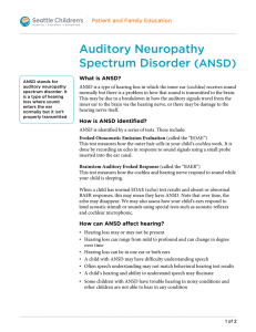 PE2069 Auditory Neuropathy Spectrum Disorder (ANSD)