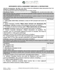 Orthodontic Intial Assessment Form w/ Instructions