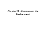 Chapter 22 - Humans and the Environment