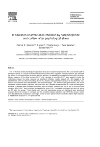 Modulation of attentional inhibition by norepinephrine and cortisol