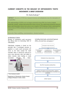 current concepts in the biology of orthodontic tooth movement