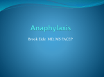 Anaphylaxis - SDACEP Conference