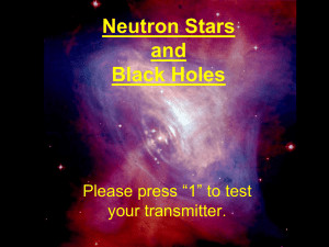 Neutron Stars and Black Holes