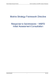 Marine Strategy Framework Directive Response to Submissions