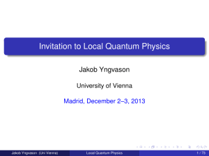 Invitation to Local Quantum Physics