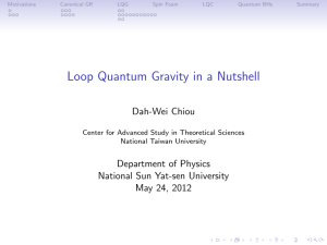 Loop Quantum Gravity in a Nutshell