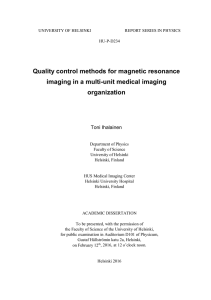 Quality control methods for magnetic resonance imaging in