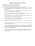 Worksheet 8.2 - Magnetic Forces on Wires and Charges