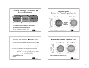 Chapter 8: Atmospheric Circulation and Pressure Distributions