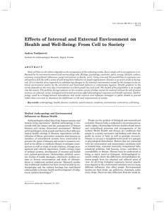 Effects of Internal and External Environment on Health and Well