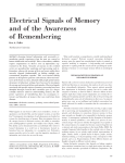 Electrical Signals of Memory and of the Awareness of Remembering
