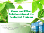 Cause and Effect Relationships of the Ecological Systems