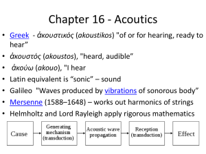 Chapter 16 = Acoustics Lecture
