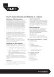 CLEP® Social Sciences and History: at a Glance