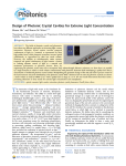 Design of Photonic Crystal Cavities for Extreme Light Concentration